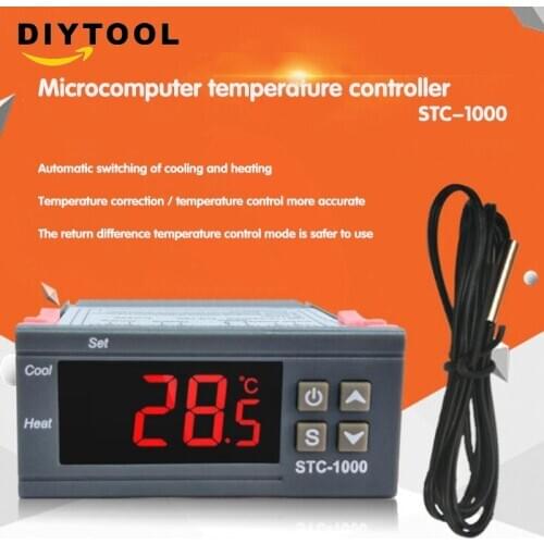 12V/24V/110V-220V thermostat stc-1000 electronic digital display microcomputer temperature controller switch