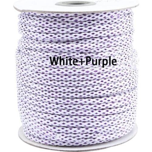 3.5mm White+Purple Korea Core Waxed Wax Cord String Thread+50yds/roll DIY Jewelry Findings Accessories Bracelet Necklace rope