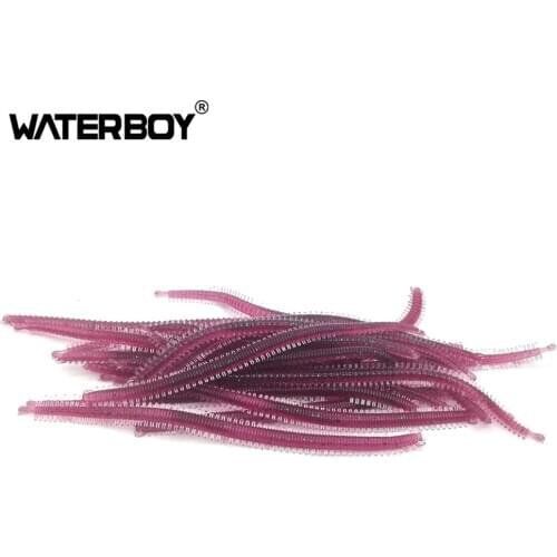 WATERBOY 13cm 2g Softbait Worm Fishing Lure 20pcs/lot Earthworn Red Grub Fishing Accesaries