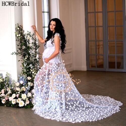Wonderful See Through Lace Pregnant Women Evening Dress V Neck Cap Sleeves Plus Size Formal Gowns For Photo Shoot Robe De Soiree