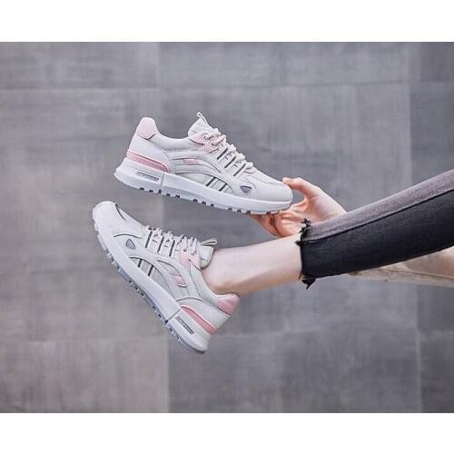Womens Shoes 2021 Breathable Wedge Sports Shoes Ladies Casual Non Slip Sneakers Women Comfort Lace Up Platform Running Shoes