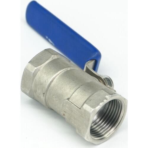 DN15 1/2" BSP Female Thread 304 Stainless Steel 1-piece Reduced Bore Ball Valve oil water air 229 PSI