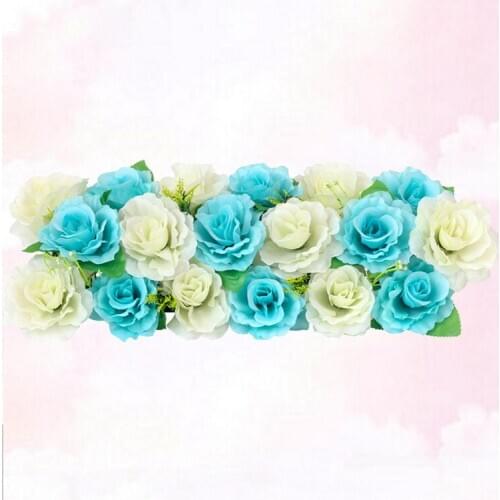 100cm Artificial Rose Wedding Flowers Wall Peony Hydrangea Arched Door Flower Decorative Row Window T station decoration 2pc/set