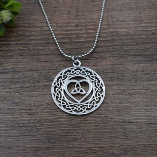 12pcs Celtic knot necklace Celtic trinity triquetra necklaces viking norse pendant sanlan jewelry
