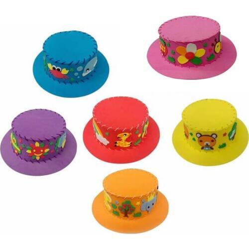 31cm EVA Hat Handicraft DIY Toys for Children DIY Handmade Sewing Cartoon Kids Kindergarten Kindergarden Material Art Crafts Toy