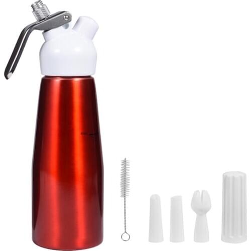 500mL Aluminum Whipped Dessert Cream Butter Dispenser Whipper Foam Maker With 3 Nozzles Dessert Cake Decorating Tools