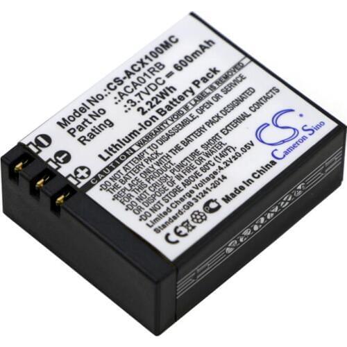 Cameron Sino 600mAh battery for ACTIVEON CX CX Gold CX HD ACA01RB Camera Battery