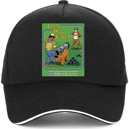 Let’s Play Catch Print Baseball cap Funny Men Women Harajuku Goth 90s hip hop hat Fashion brand Snapback hats