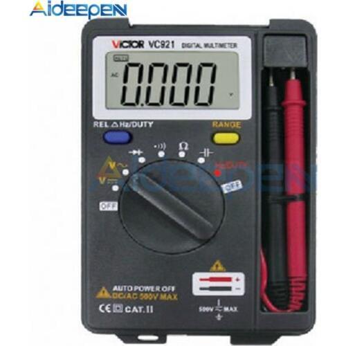 VC921 Mini Digital Multimeter AD/DC Pocket Digital Multimeter Voltmeter Ammeter Resistance Capacitance Frequency Tester Meter