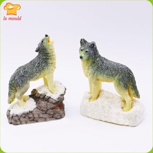 Animal Gummy Mould Cake Chocolate Craft Decoration Tool Resin Clay Wolf Silicone Mold
