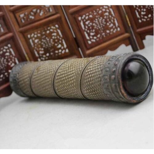 Collection of antiques Exquisite Chinese ancient brass carved kaleidoscope