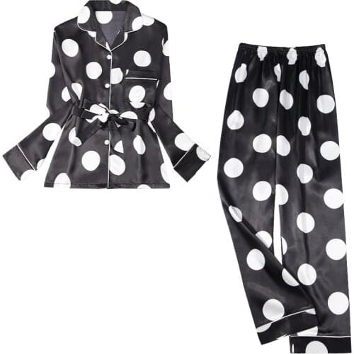 Womens Sweet Pajamas Long Sleeves Button Shirt Long Pant 2Piece/Suit Sex Hot Women Stripe Pink Pyjamas Cartoon Print Homewear