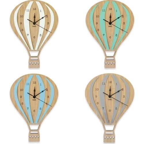 Creative Hot Air Balloon Silent Wall Clock Simple Design Table Watch for Home Bedroom Livingroom Dormitory Desktop Decorations T