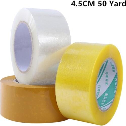 45MM Width 50 Yard High Viscosity Clear Adhesive Tape Box Carton Sealing Packaging Tape OPP Mounting Packing DIY Clear Tape
