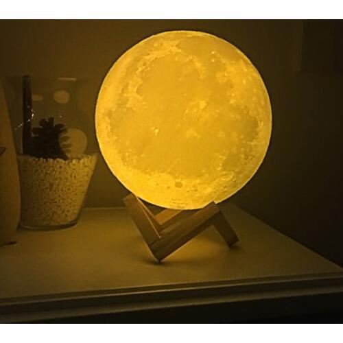 Moon Lamp Decoration Night Light 2 / 16 Colors By 3D Print For Decor Creative Gift Welcome Dropship