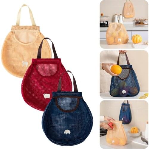 Reusable Produce Bag Cotton Linen Mesh Grocery Bag Reusable Shopping Bag with Handles Market Tote Bag for Fruits Vegetables