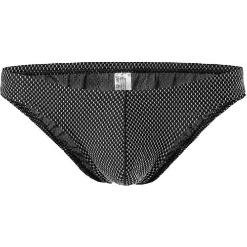 Mens Underwear Bikini U Convex Bag Silky Sexy Low Waist Half Hip Small Mens Briefs Youth Fashion