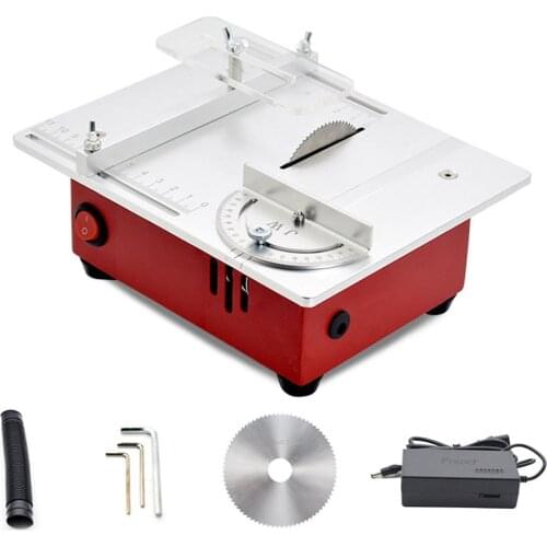 T30 Mini Table-Saw Electric Desktop Saws Small DIY Cutting Tool Woodworking Lathe Machine with 0-14mm Sawblade Lifting Height
