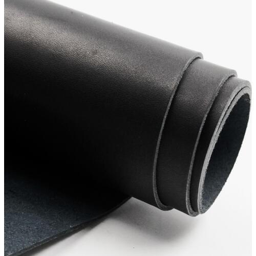Real Tanned First Layer Leather Genuine Leather Cow Leather Carving Leather 1.0mm 2.0mm Thickness Paint Black Color Leather Hide