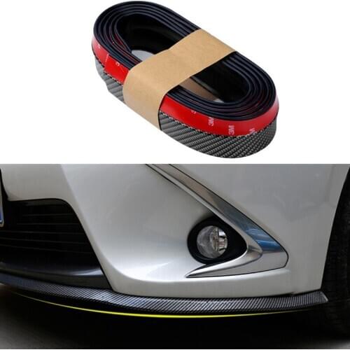 New 2.5 m Samurai Universal Bumper Lip Skirt Rubber Protector For Skoda Octavia Yeti Roomster Fabia Rapid Superb Car Accessories