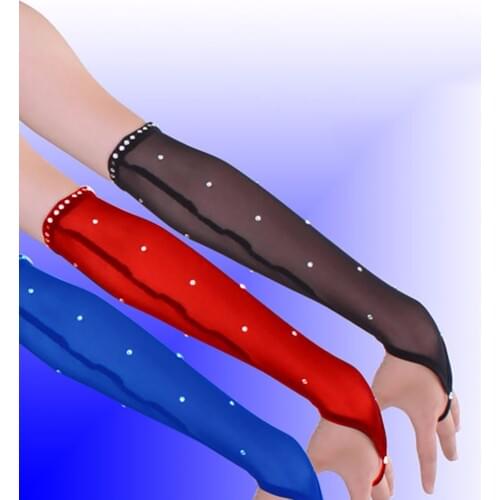 Sexy Latin Dancing Gloves For Girl Green Black Red White Handwear Children Kids Feminine Vintage Fantasia infantil Gloves Y10496