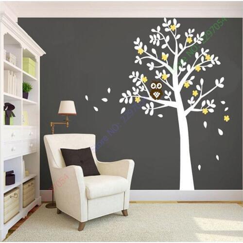 POOMOO White Wall Stickers