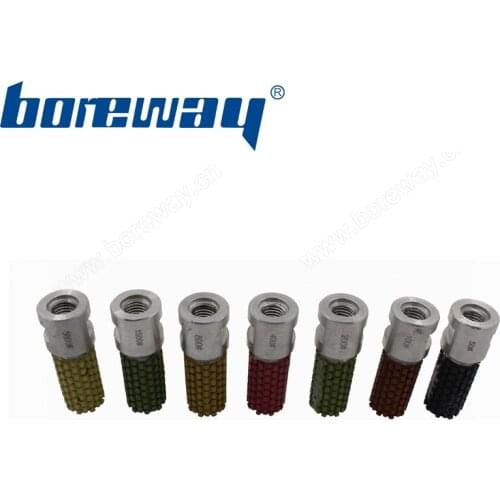 Supply D25*45T*M14 50#-3000# Resin Diamond Drum Wheel Sets For Granite Marble Sink Counter