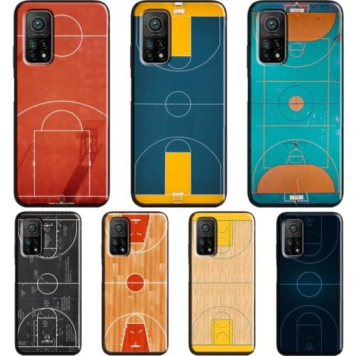 Basketball Court Diagram For POCO M3 Pro F3 X3 NFC Case For Xiaomi Mi Note 10 Lite A3 9T 10T Pro Mi 11 Lite Coque