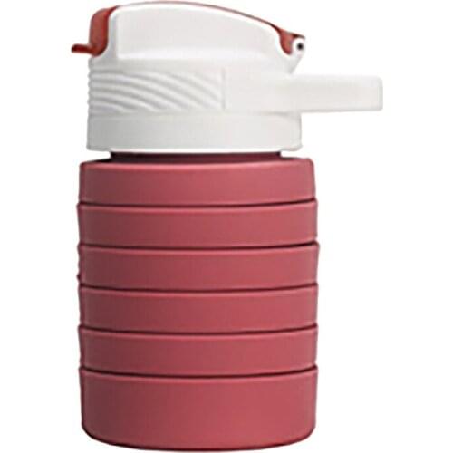 Collapsible Water Bottle Reusable 550Ml Silicone Foldable Water Bottles for Gym Camping Hiking Travel Sports