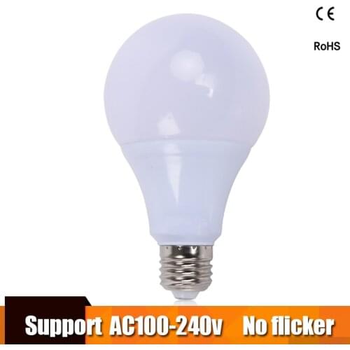 Real Power LED Bulb E27 LED Lampada Ampoule Bombilla 3W 6W 9W 12W 15W 18W 21W LED Lamp 220V Cold/Warm White Led Spotlight