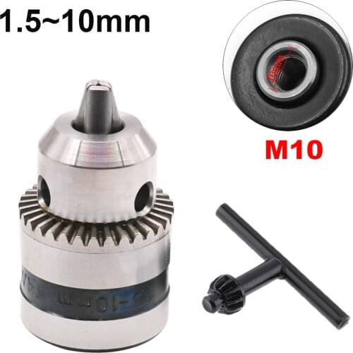 1.5-10mm Angle Grinder Hand Electric Drill Special Chuck Power Tool Accessories with Fine Rolling Tooth and Chuck Key Wrench