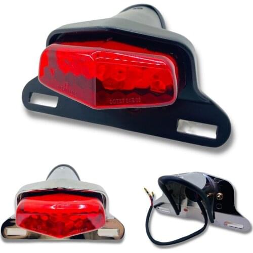 Retro Lucas Style Universal Motorcycle LED Light License Plate Rear Indicator For Harley Davidson Cafe Racer Triumph Norton