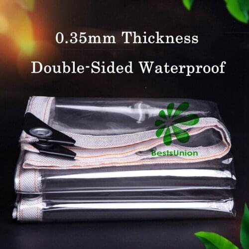0.35MM PVC Transparent Rainproof Cloth Outdoor Garden Thicken Waterproof Tarpaulin Balcony Succulent Plant Keep Warm Film