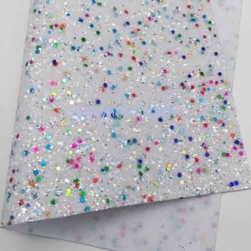 1PC 21X29CM Glitter Fabric, Chunky Glitter Leather, Colorful Glitter Leather Sheets For Making Bows LEOsyntheticoDIY 6S17B