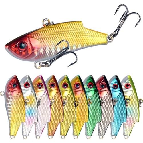 1pcs 55mm 10g Fishing Lure Winter VIB Spoon Bait Isca Artificial Hard Crankbait Wobbler Leurre Peche Salmo for Fishing