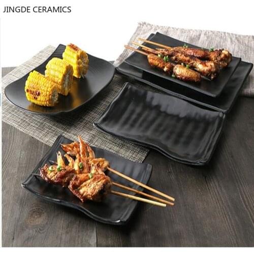 1pcs Melamine Restaurant Hotel Food Snack Sushi Fish Tray Self-service Party Barbecue Picnic Special Dishes Kitchen Supplies