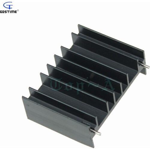 10pcs Aluminium Heatsink With Pins For Motherboard MOS Tube Cooling Heat sink Cooler 35x47x17mm Black