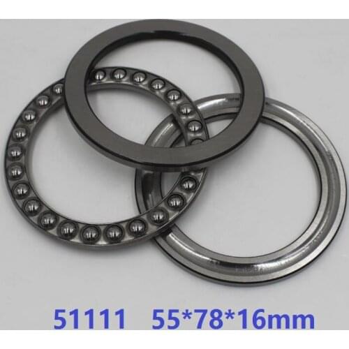 10pcs/lot 51111 Axial Ball Thrust Bearing plane thrust ball bearing 55x78x16 mm
