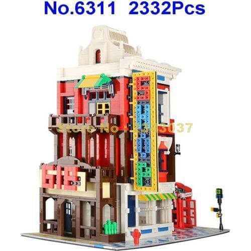 2332pcs architecture creator the corner store building blocks Toy