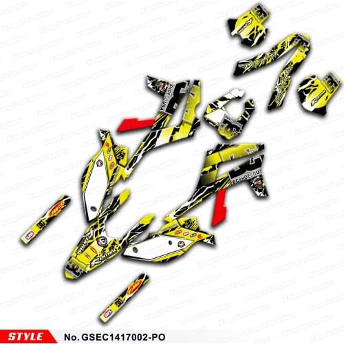 AFTERMARKET MX Decals for Gas Gas EC 125 200 250 300 450 EC125 EC200 EC250 EC300 EC450 2014 to 2017, Style No.GSEC1417002-PO