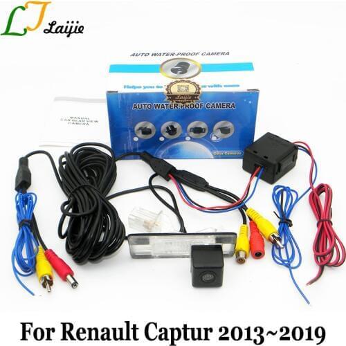 Car Rearview Camera For Renault Captur Kaptur 2013~2017 2018 2019 / With Power Relay Auto Wide Lens Angle Reverse Parking Camera