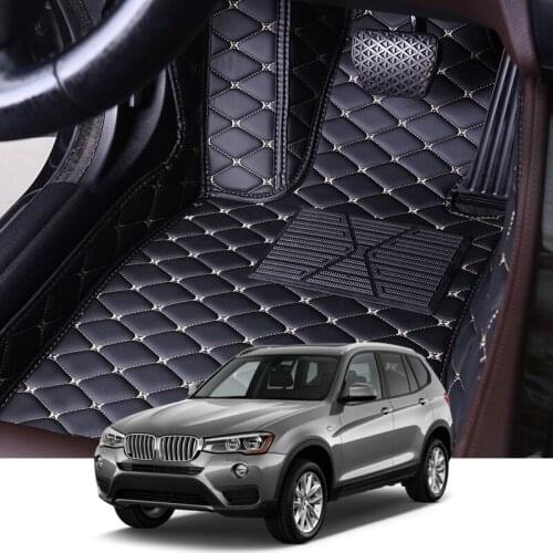 Fit For BMW X3 F25 2011-2017 5 Seats LHD Car Floor Mats Set Leather Cover Mat Styling Foot Protector Pad Automobile Accessories