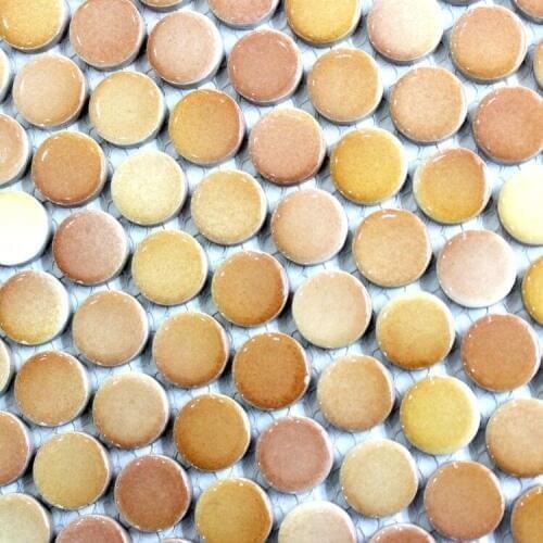 Shipping free! 12x12" orange ceramic mosaic kitchen backsplash tiles multi orange color wall mosaic tile