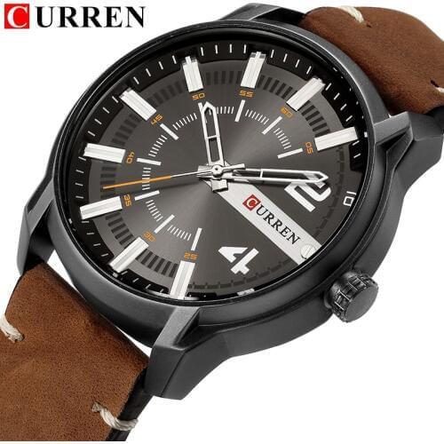 CURREN 8306 Top Brand Luxury Sport Watch Men Leather creative Quartz Wrist Watches relogio masculino