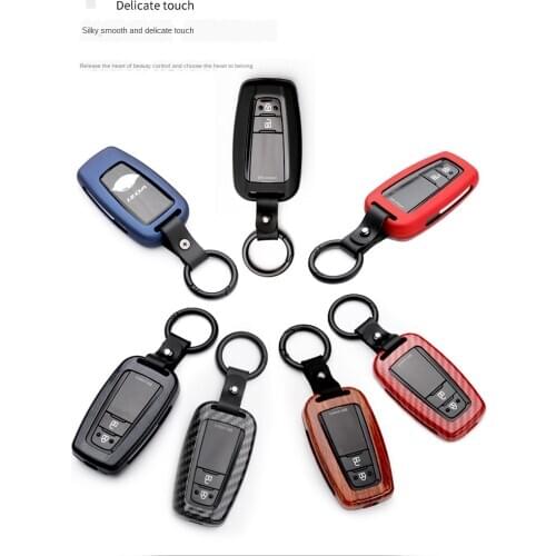 Car Key Cover for Toyota 8-Generation Camry Key Case Prada Overbearing CHR Alloy Carbon Fiber Key Case