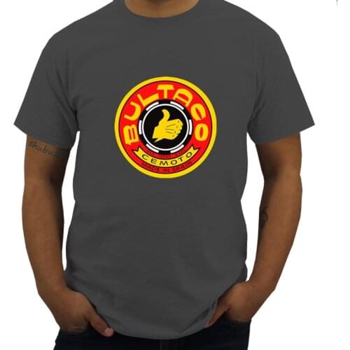 Men Cotton T Shirt Summer Brand Tshirt Bultaco Cemoto Motorcycles Logo Mens Black T-Shirt Fashion Unisex Teeshirt Euro Size