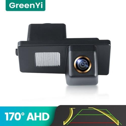 GreenYi 170° AHD 720P Trajectory Car Rear View Camera for Ssangyong Rexton Kyron Korando Actyon Android DVD