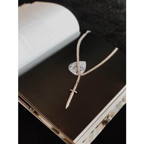 GULCE DERELI, SWORD SYMBOL CHARM NECKLACE, INFINITY CHAIN NECKLACE, CHAIN NECKLACE, NEW SEASON, GIFT BOXX, GOLD/SILVER PLATED