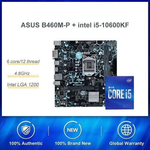 The Perfect Combination Intel 10th Generation I5 10600KF CPU, 6 Cores And 12 Threads, 4.1GHz, With ASUS B460M Motherboardr