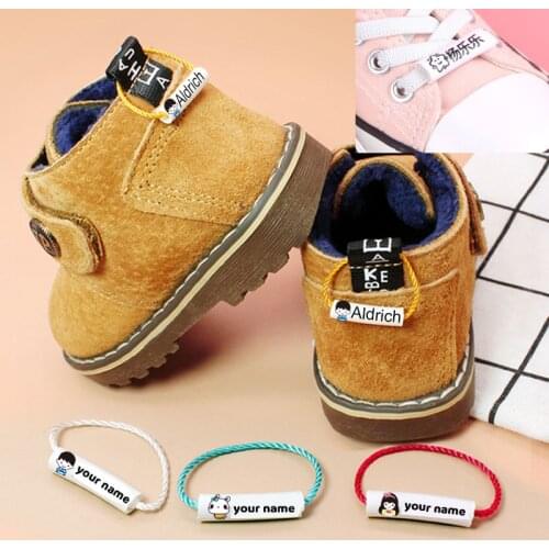 Customized Waterproof Name Ring Baby Shoe Bag Sticker Shoe Ring Buckle Kindergarten Name Buckle Pendant